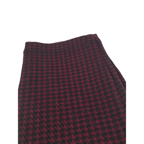 Womens Loft Red Black Checked Leggings Rayon Blend ID# 70056 Size Small Pants - Picture 3 of 8